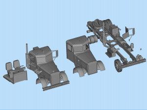 Industrial Truck 281 movie Duel STL File 3D printing Truck 3Dプリントモデル