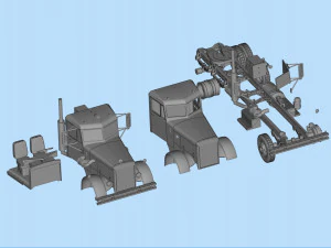 Industrial Truck 281 movie Duel STL File 3D printing Truck 3D Print Model
