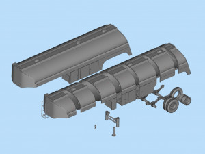 Fuel Tanker trailer for Truck Duel Ready to Print STL File Modelo de Impressão 3D