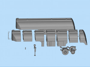 Fuel Tanker trailer for Truck Duel Ready to Print STL File Modelo de Impressão 3D