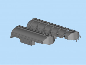 Fuel Tanker trailer for Truck Duel Ready to Print STL File Modelo de Impressão 3D