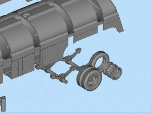 Fuel Tanker trailer for Truck Duel Ready to Print STL File 3D Print Model