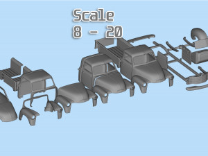 1951 Pickup 3100 3d printed Cars Old pickup Modelo de impresión 3D