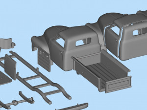 1951 Pickup 3100 3d printed Cars Old pickup Modelo de impresión 3D