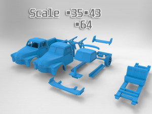 Motorsport STL racing Car drift Chev Pickup 3100 3D Принт Модель