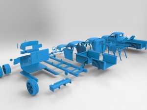Motorsport STL racing Car drift Chev Pickup 3100 3D Принт Модель