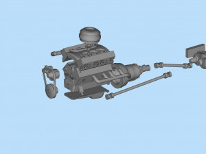V8 Engine Free download KIT for old pickup truck 3D प्रिंट मॉडल