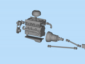 V8 Engine Free download KIT for old pickup truck 3D प्रिंट मॉडल