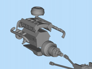 V8 Engine Free download KIT for old pickup truck 3D प्रिंट मॉडल