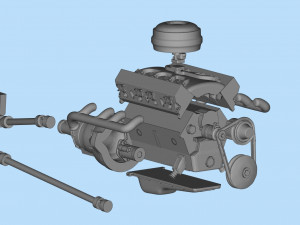 V8 Engine Free download KIT for old pickup truck 3D प्रिंट मॉडल