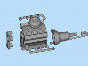 V8 Engine Free download KIT for old pickup truck 3D प्रिंट मॉडल