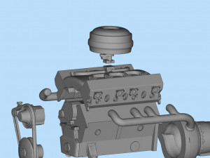 V8 Engine Free download KIT for old pickup truck 3D प्रिंट मॉडल