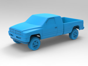 Dodge 1500 2nd gen Truck Extended Quad Cab Body Printable Modello di stampa 3D