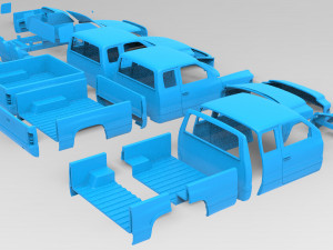 Dodge 1500 2nd gen Truck Extended Quad Cab Body Printable Modello di stampa 3D
