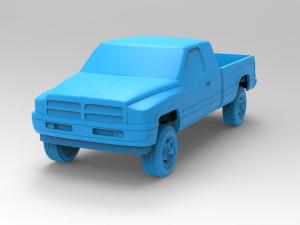 Dodge 1500 2nd gen Truck Extended Quad Cab Body Printable Modello di stampa 3D
