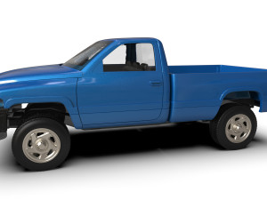 Dodge Pickup 1500 Regular cab frame short stl file 3d printing 3Dプリントモデル
