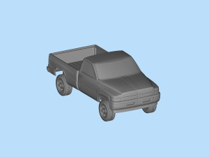 Dodge Pickup 1500 Regular cab frame short stl file 3d printing 3Dプリントモデル