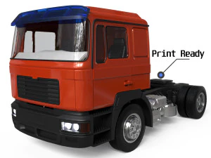 ドイツの F2000 産業用古いトラック印刷 STL ファイル 3D 印刷車 3Dプリントモデル