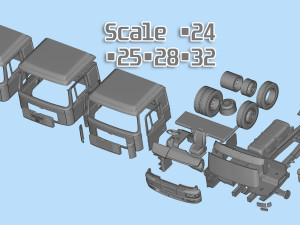 German F2000 industrial old truck for print STL file 3D printing car Modèles 3D en vedette
