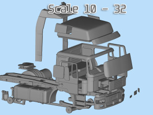 STL file 3d German industrial Truck F2000 Evolution Cab Modèles 3D en vedette