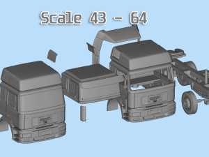 STL file 3d German industrial Truck F2000 Evolution Cab Modèles 3D en vedette