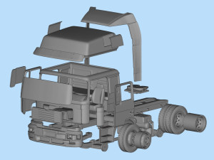 STL file 3d German industrial Truck F2000 Evolution Cab Modèles 3D en vedette