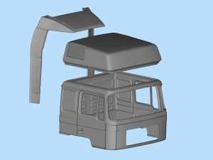 STL file 3d German industrial Truck F2000 Evolution Cab Modèles 3D en vedette