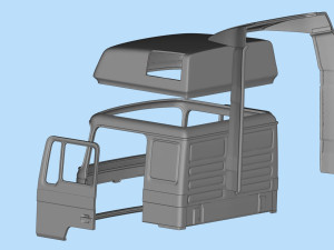 STL file 3d German industrial Truck F2000 Evolution Cab Modèles 3D en vedette