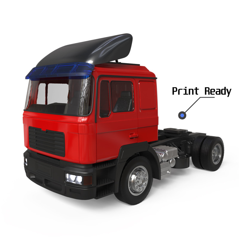 STL model car kits 3d printing F2000 truck trailer German Truck 3D Print Model .c4d .max .obj .3ds .fbx .stl .blend 