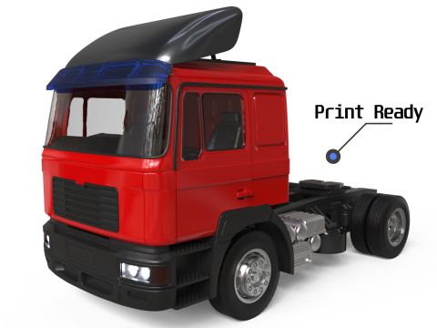 STL model car kits 3d printing F2000 truck trailer German Truck 3D 打印模型