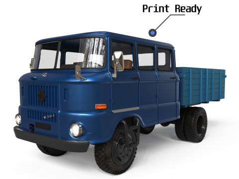 IFA W50 BTP crew cab version stl model car kits 3d printer files 3D Print Model