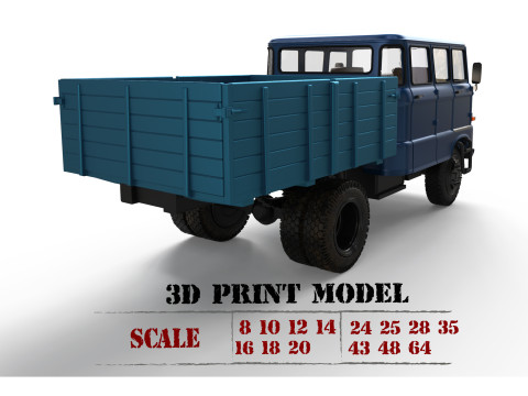 IFA W50 BTP crew cab version stl model car kits 3d printer files Modelo de impresión 3D