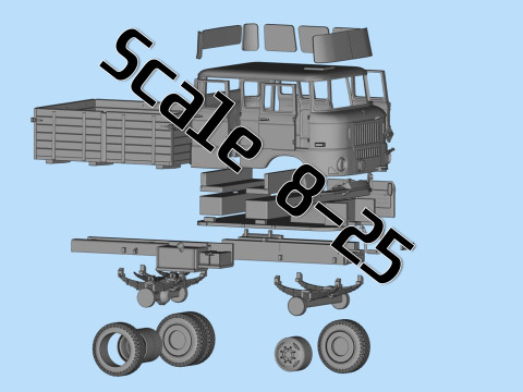 IFA W50 BTP crew cab version stl model car kits 3d printer files Modelo de impresión 3D