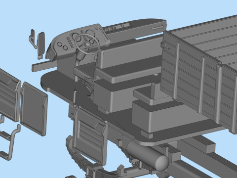 IFA W50 BTP crew cab version stl model car kits 3d printer files Modelo de impresión 3D