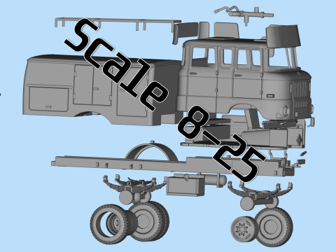 DDR 1969 IFA W50 TLF16 tanker feuerwehr 3d print file car Modelo de impresión 3D