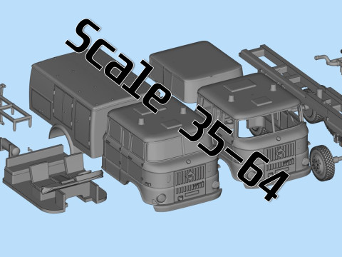 DDR 1969 IFA W50 TLF16 tanker feuerwehr 3d print file car Modelo de impresión 3D