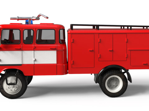 DDR 1969 IFA W50 TLF16 tanker feuerwehr 3d print file car Modelo de impresión 3D