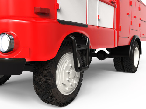 DDR 1969 IFA W50 TLF16 tanker feuerwehr 3d print file car Modelo de impresión 3D