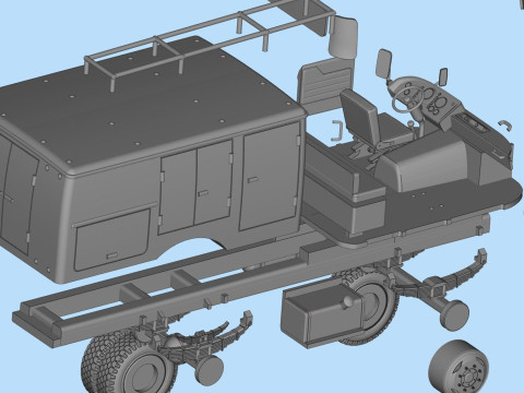 DDR 1969 IFA W50 TLF16 tanker feuerwehr 3d print file car Modelo de impresión 3D