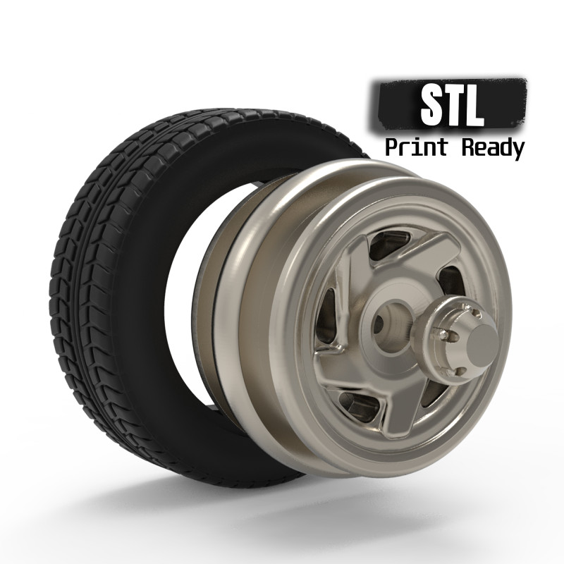 RC stl files Tire Rim for DODGE pickup 1500 for WPL chassis 3d printed Modelo de Impressão 3D .c4d .max .obj .3ds .fbx .stl .blend 