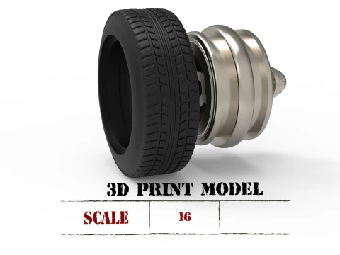 RC stl files Tire Rim for DODGE pickup 1500 for WPL chassis 3d printed 3D Print Model