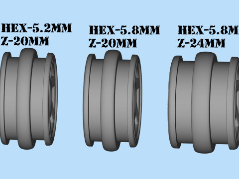 RC stl files Tire Rim for DODGE pickup 1500 for WPL chassis 3d printed Modelo de Impressão 3D