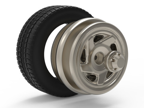 RC stl files Tire Rim for DODGE pickup 1500 for WPL chassis 3d printed Modelo de Impressão 3D