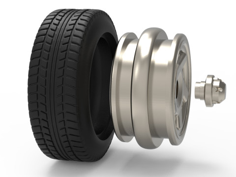 RC stl files Tire Rim for DODGE pickup 1500 for WPL chassis 3d printed Modelo de Impressão 3D