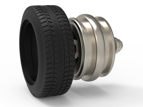 RC stl files Tire Rim for DODGE pickup 1500 for WPL chassis 3d printed Modelo de Impressão 3D
