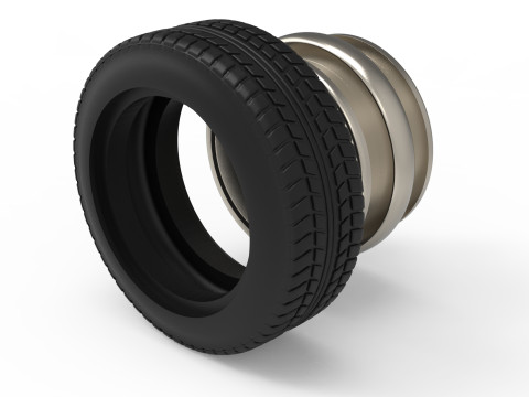 RC stl files Tire Rim for DODGE pickup 1500 for WPL chassis 3d printed Modelo de Impressão 3D