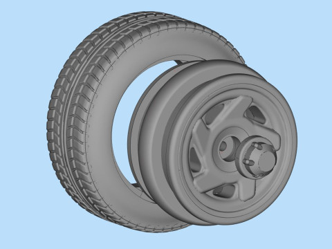 RC stl files Tire Rim for DODGE pickup 1500 for WPL chassis 3d printed Modelo de Impressão 3D
