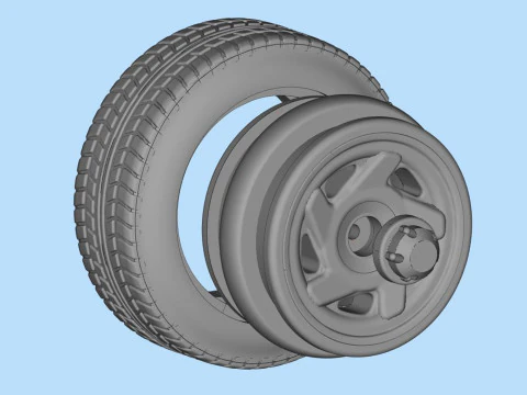 RC stl files Tire Rim for DODGE pickup 1500 for WPL chassis 3d printed 3D Print Model