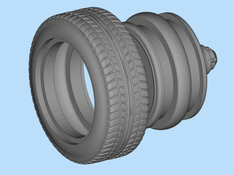 RC stl files Tire Rim for DODGE pickup 1500 for WPL chassis 3d printed 3D Print Model