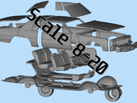 Third gen 1987 chevy Caprice Classic 2 Door coupe car 3d printing 3Dプリントモデル